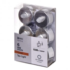 Oswietlenie-choinkowe - świeczki tealight srebrne komplet 6 sztuk dccv12 emos 