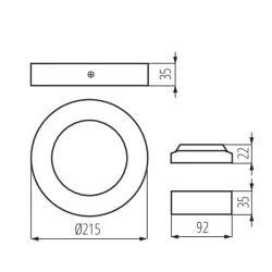 Oprawy-sufitowe - czarna oprawa sufitowa natynkowa led downlight 18w 3000k carsa v2led 18w-ww-b 33539 kanlux 