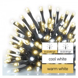 Oswietlenie-choinkowe - oświetlenie choinkowe - łączone 100xled 10m ciepła + zimna biel, ip44 d1an01 emos 