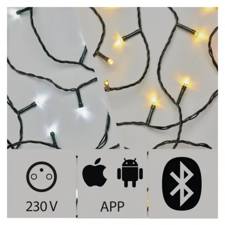 Oswietlenie-choinkowe - lampki choinkowe app 150xled 15m ip44 cw/ww, zielony, timer, zy2188 emos 