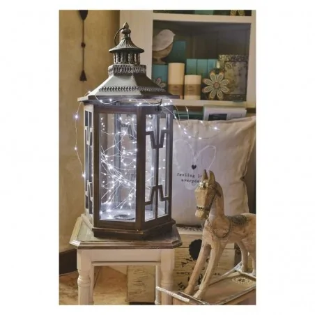 Dekoracje-swiateczne-led - drucik świecący - łezki 100xled nano 10m zimna biel, ip44 timer d3ac01 emosa 