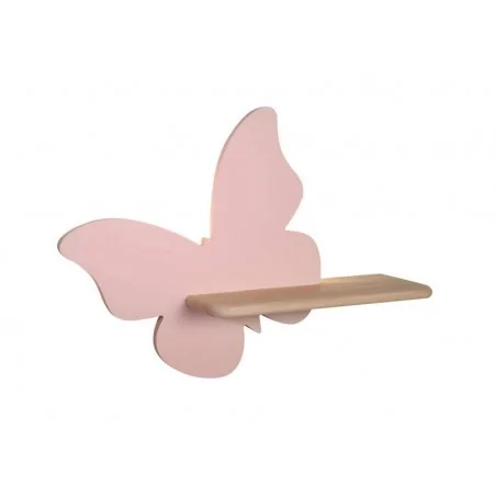 Oswietlenie-do-pokoju-dzieciecego - kinkiet motylek z półką różowy do pokoju dziecięcego  butterfly 21-84897 5w led kids candellux 