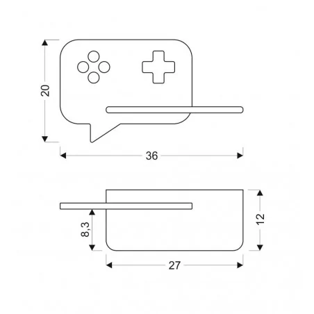 Oswietlenie-do-pokoju-dzieciecego - lampa ścienna konsola dla gracza z przewodem 5w led kids console 21-19684  candellux 