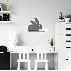 Oswietlenie-do-pokoju-dzieciecego - lampa kinkiet szary królik do pokoju dziecka kids rabbit 21-85184 candellux 