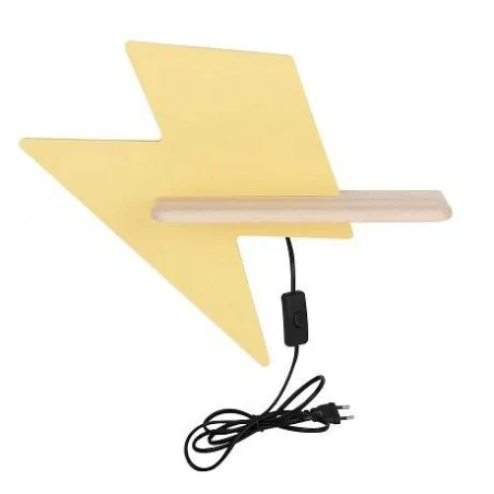 Kinkiety - kinkiet do pokoju dziecięcego - żółta błyskawica z wtyczką 5w 4000k led iq kids 21-19547  candellux 