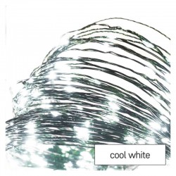 Oswietlenie-choinkowe - łańcuszek led - łezki 15m zimna biel, zielony przewód, ip44 timer d3ac05 emos