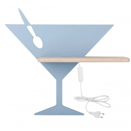 Kinkiety - niebieski kinkiet z półką i przewodem 4w led 4000k iq kids piccolo 21-03522 candellux 