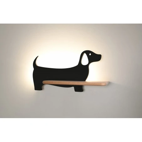 Oswietlenie-do-pokoju-dzieciecego - kinkiet z półką w kształcie psa 5w led 4000k kids dog 21-01047 candellux 