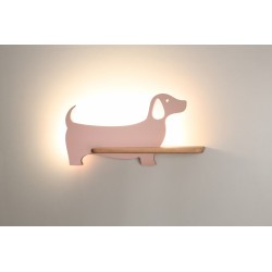Oswietlenie-do-pokoju-dzieciecego - półka - kinkiet różowy pies 5w led 4000k iq kids dog 21-01030 candellux 