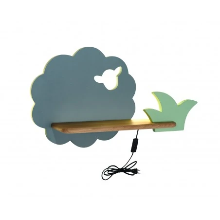 Oswietlenie-do-pokoju-dzieciecego - kinkiet owieczka z półką i włącznikiem 5w led 4000k iq sheep kids 21-85146 candellux 