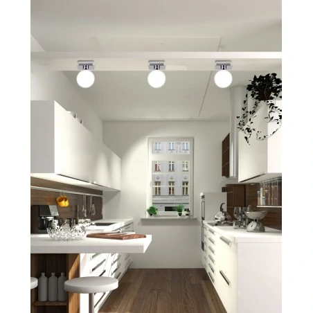 Lampy-sufitowe - pojedyncza lampa sufitowa szklano-metalowa 1x40w g9 oden 91-03195 candellux 