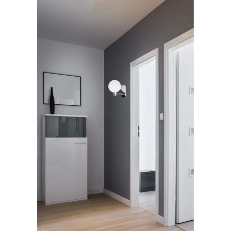 Lampy-sufitowe - chromowy kinkiet o szklanym kloszu 1x40w g9 oden 21-01436 candellux 