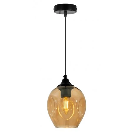 Lampy-sufitowe - pojedyncza lampa sufitowa szklano-metalowa 1x40w e27 aspa 31-00583 candellux 