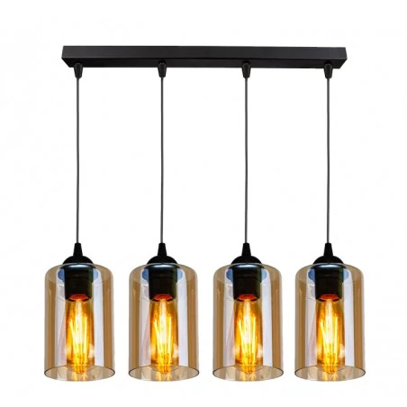 Lampy-sufitowe - lampa wisząca o regulowanej wysokości 4x40w e27 bistro 34-00552 candellux 