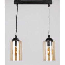 Lampy-sufitowe - lampa wisząca - listwa czarno brązowa 2x40w e27 bistro 32-00538 candellux 