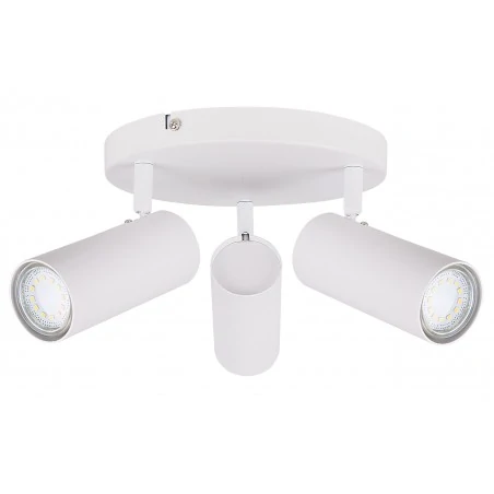 Lampy-sufitowe - biała lampa sufitowa - talerz 3x15w gu10 colly 98-01627 candellux 