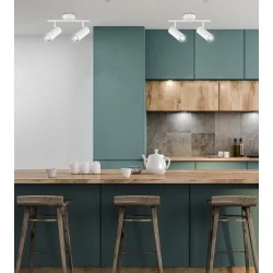 COLLY LAMPA SUFITOWA BIAŁY 2X15W GU10 KLOSZ BIAŁY