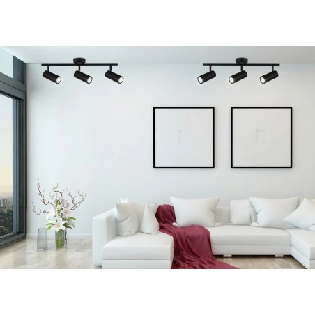 Kinkiety-do-salonu - czarna lampa ścienno - sufitowa spot 3x15w gu10 colly 93-01634 candellux 