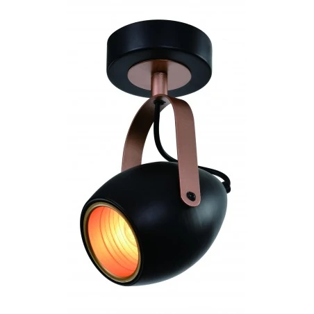 Kinkiety - regulowany kinkiet czarno-miedziany 1x40w e14 anica 91-81391 candellux 