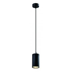 TUBO LAMPA WISZĄCA CZARNY 1X25W GU10 KLOSZ 10CM CZARNY