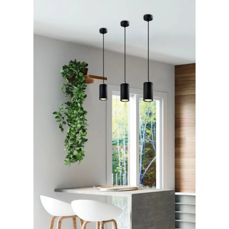 Lampy-sufitowe - prosta czarna oprawa sufitowa 1x25w gu10 tubo 31-78537 candellux 