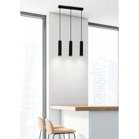 Lampy-sufitowe - prosta lampa wisząca regulowana 3x25w gu10 tubo 33-79091 candellux 