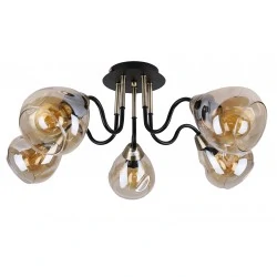 Lampy-sufitowe - metalowa lampa sufitowa pięcioramienna 5x40w e27 unica 33-00880 candellux 