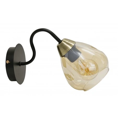 Lampy-sufitowe - lampa ścienna czarno - złota 1x40w e27 unica 21-76724 candellux 