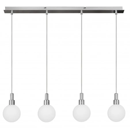 Lampy-sufitowe - loftowe oświetlenie chromowo-białe 4x40w g9 maldus 34-01474 candellux 