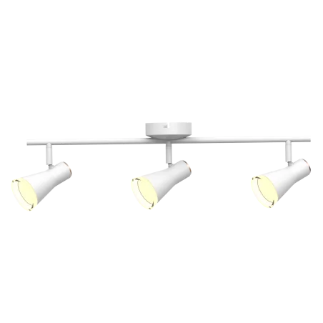 Kinkiety - lampa ścienno-sufitowa led potrójna 12,6w ruchoma biała berg 3 318138 polux 