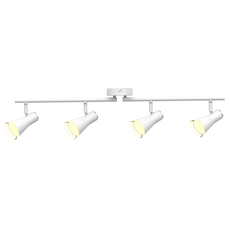 Kinkiety-do-salonu - lampa ścienno-sufitowa led poczwórna 16,8w ruchoma biała berg 4 318145 polux 