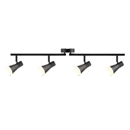 Kinkiety-do-salonu - lampa ścienno-sufitowa led poczwórna 16,8w ruchoma czarna berg 4 318183 polux 