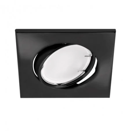 Oprawy-sufitowe - pierścień ozdobny regulowany kwadratowy w kolorze czarnym gu10 50w bono led 03981 ideus 