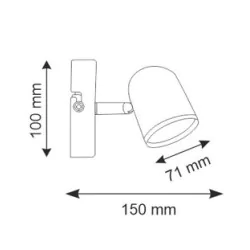 Kinkiety-do-salonu - kinkiet ruchomy led 4.2w 3000k czarny rawi 1 polux  318343 