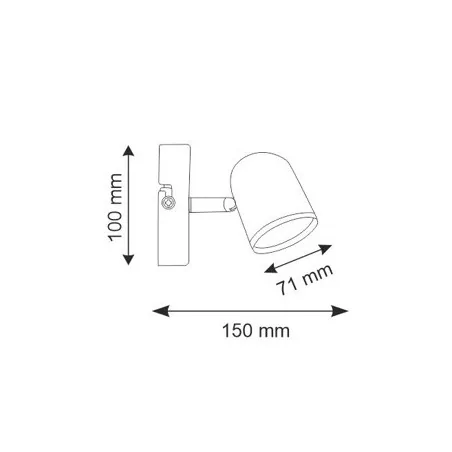 Kinkiety-do-salonu - kinkiet ruchomy led 4.2w 3000k czarny rawi 1 polux  318343 