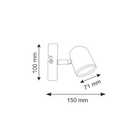 Kinkiety-do-salonu - biały kinkiet ruchomy led 4.2w 3000k rawi 1 polux 318305 