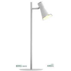 Lampki-biurkowe - lampka biurkowa led biała 4,2w 3000k 440lm berg 318190 polux 