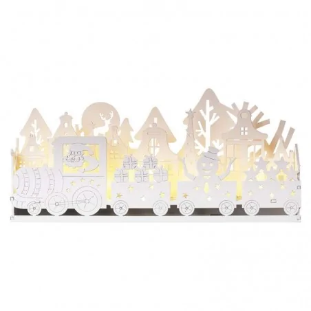 Dekoracje-swiateczne-led - drewniany świąteczny pociąg 10xled 14x30cm, 2xaa, ciepła biel, ip20, timer dcww19 emos 