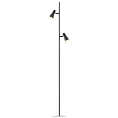 Lampy-stojace - lampa podłogowa led czarna podwójna 7w 3000k berg 2 318411 polux 