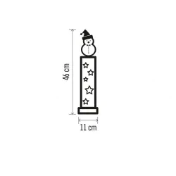 Dekoracje-swiateczne-led - drewniana dekoracja z bałwankiem 7xled 46cm, 2xaa, ip20, timer dcww12 emos 