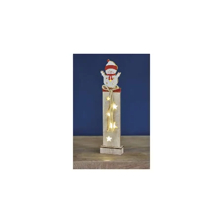 Dekoracje-swiateczne-led - drewniana dekoracja z bałwankiem 7xled 46cm, 2xaa, ip20, timer dcww12 emos 