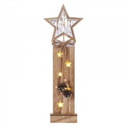 Dekoracje-swiateczne-led - świąteczna dekoracja drewniana z gwiazdką 5xled 48cm dcww10 emos