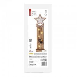 Dekoracje-swiateczne-led - świąteczna dekoracja drewniana z gwiazdką 5xled 48cm dcww10 emos 