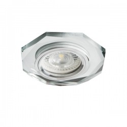 Oprawy-sufitowe - pierścień oprawy punktowej srebrny szklany max.35w gu10 morta oct-sr kanlux