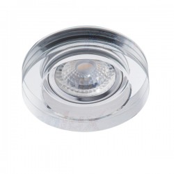 Oprawy-sufitowe - pierścień oprawy punktowej srebrny szklany max.50w gu10 morta b ct-dso50-sr kanlux
