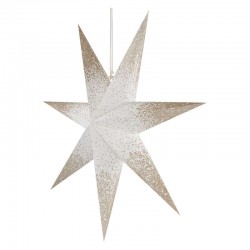 Dekoracje-swiateczne-led - gwiazda wisząca papierowa z brokatem na środku e14 dcaz07 emos 