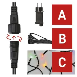 Oswietlenie-choinkowe - łańcuch choinkowy z systemem łączenia i zasilaczem d1am01 emos 