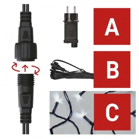 Oswietlenie-choinkowe - lampki choinkowe - system łączenia + zasilacz 10m d1ac01 emos 