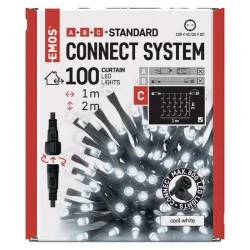 Oswietlenie-choinkowe - kurtyna - światełka z systemem łączenia 1x2m d1ec01 emos 