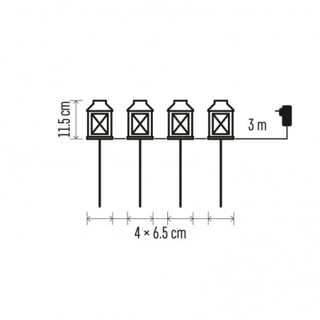 Dekoracje-swiateczne-led - ogrodowa dekoracja w kształcie latarenek dclc01 emos 